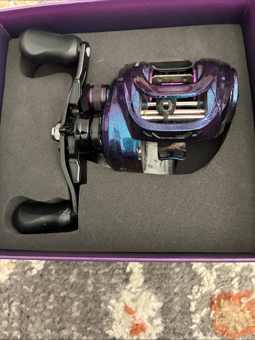 Iridescent Purple & Blue Baitcasting Reel by Kastking